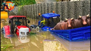 BRUDER Farm Traktor mud McCORMICK RC New Holland  Rescue mission [upl. by Bolt685]