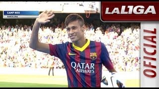 Presentación de Neymar en el Camp Nou [upl. by Anilet785]