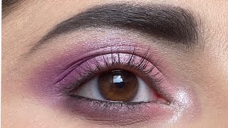 Purple eyeshadow tutorial  Eyeshadow tutorial for beginners  Eye makeup tutorial for beginners [upl. by Gwenette]