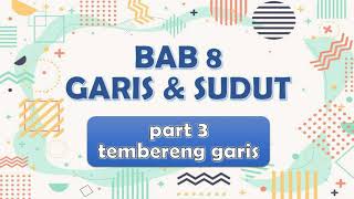 MATEMATIK TINGKATAN 1 BAB 8 Garis dan Sudut  Pembinaan Geometri  Tembereng Garis  Jangka Lukis [upl. by Betthezul927]