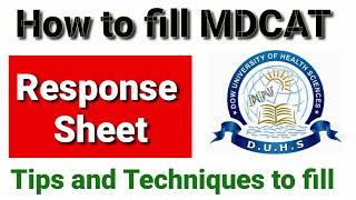 How to fill MDCAT Response Sheet OMR Sheet [upl. by Tedman]