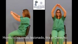 video 5 Autofisioterapia Fx HP hombro Elevación sedestación [upl. by Terr592]