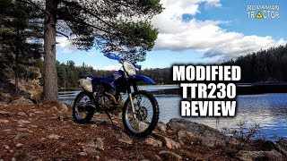 2016 Yamaha TTR230 Modded Review  Regeared amp rejetted  How to uncork your TTR [upl. by Ivz]