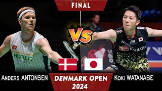 Anders Antonsen vs Koki Watanabe Denmark Open 2024 Badminton  Final [upl. by Valli]