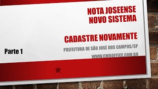 PARTE 1  NOTA JOSEENSE  ALTERAÇÃO DO SISTEMA EM SETEMBRO2019 [upl. by Kcirrej]