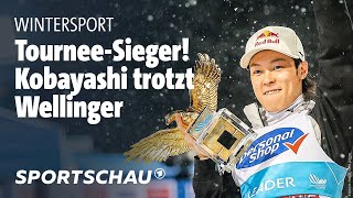 Vierschanzentournee Kobayashi Gesamtsieger vor Wellinger l Sportschau [upl. by Claudy]