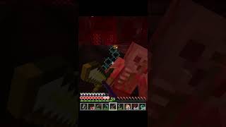 Eliminating two piglin in Minecraft Fortres minecraft minecraftgameplay gaming [upl. by Janicki]