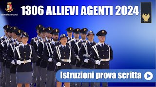 Istruzioni prova scritta 1306 allievi agenti 2024 [upl. by Ientirb734]