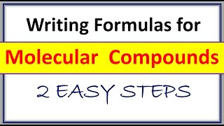 Formulas for Molecular Compounds  Fast amp Easy Way  Practice Examples  Chemistry [upl. by Lokin553]