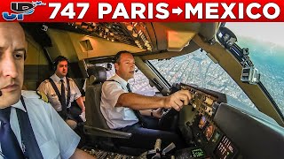 Air France Boeing 747400 Cockpit Paris🇫🇷 to Mexico City🇲🇽 [upl. by Hannibal]