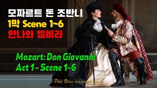 모짜르트 돈 조반니 1막 Scene 16  돈나 안나와 돈나 엘비라  카탈로그의 노래  Mozart Don Giovanni K527 Act 1 Scene 16 [upl. by Eentroc]