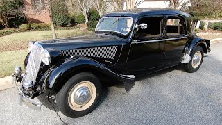 Citroen Traction Avant 15 6 Inside Outside Engine Bay 360 Degrees Driving the Car [upl. by Lepley]