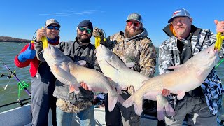 Winter Catfishing Giant catfish on Lake Texoma fishing catfish winterfishing christmas [upl. by Doug464]