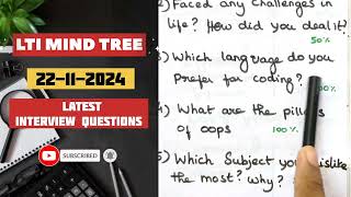 LTI Mind tree latest interview questions confirm job interview ltimindtree job preparation [upl. by Quartis3]