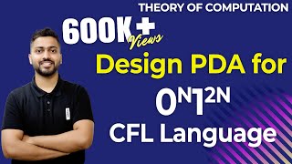 Lec51 Design PDA for 0n12n CFL Language  Very Important Must Watch [upl. by Rusticus]