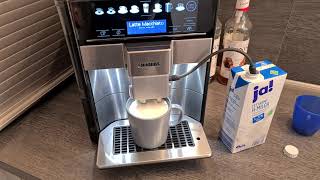 Kaffeevollautomat Siemens EQ6 plus extraklasse Latte Macchiato machen [upl. by Ruiz]