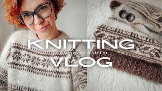 Knitting Vlog 28 primroseknitter Podsumowanie dziewiarki LULU SLIPOVERWAFFLE PORCELAINPEACOCK [upl. by Tristis]