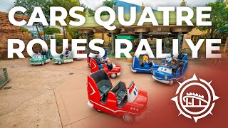 🇫🇷 DISNEYLAND PARIS Cars Quatre Roues Rallye  Attraction Walkthrough 4K [upl. by Eleirbag]