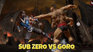 BLIZZARD CLASH SUB ZERO VS GORO IN MORTAL KOMBAT MAYHEM [upl. by Hesther892]