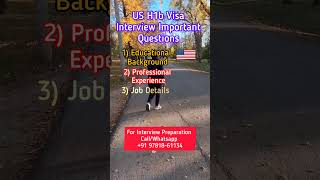 US H1b Visa Interview questions 🇺🇸  US Visa Interview Preparation h1bvisa h1bjobs h1blottery [upl. by Aimerej478]