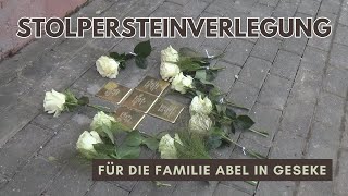 Stolpersteinverlegung für die Familie Abel in Geseke [upl. by Amlet]