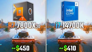 RYZEN 7 7800X3D vs INTEL i714700K  Test in 6 Games [upl. by Aicilat]