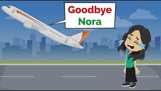 Noras Parents go to Spain WITHOUT NORA  Easy English conversation practice  Nora English [upl. by Initsed]