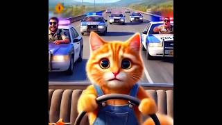 How can cat run away from police after stealing fish cats shorts catslovers viralvideo [upl. by Chil629]