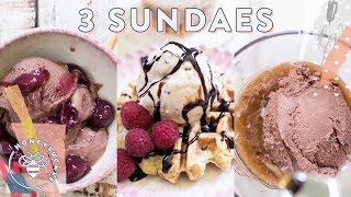 3 SUNDAES with So Delicious Dairy Free 🍨🍨🍨 [upl. by Scrogan32]