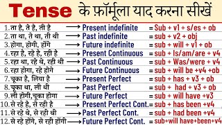 Learn Tense formula in English Grammar  Tense in English Grammar with Examples  Present Past Tense [upl. by Ahsiadal]