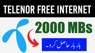 Telenor Free Internet Trick  My Telenor App Free Internet 2023 [upl. by Dre]