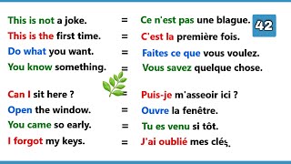 Phrases simples pour apprendre langlais facilement partie 42 ✪✪easy sentences to learn french 🌿 [upl. by Odrawde]