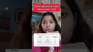 ONGC Apprentice Trade Recruitment 2024 [upl. by Enialahs]