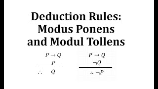 Deduction Rules Modus Ponens and Modul Tollens [upl. by Damha]