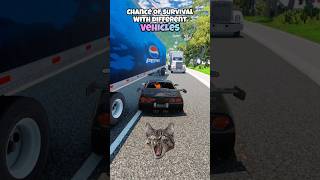 Chance of survival with different vehicles beamng beamngdrive game gameplay gaming beamngcrash [upl. by Cornew]