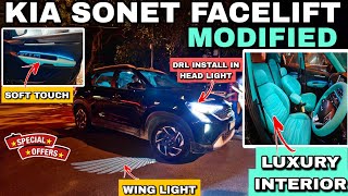 Kia Sonet Facelift 2024 🔥 MODIFIED Interior ✅ 100Genuine products ✅modified ytshorts youtube yt [upl. by Kenric]