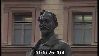 Moscow Monument of Felix Dzerzhinsky near Lubyanka Square in Moscow KGB headquarters 1990 [upl. by Courtland]