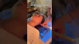 Trying the viral hair spa in Thailand 🇹🇭 [upl. by Nauqan803]