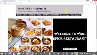 Restaurant Table booking project in aspnet c [upl. by Maegan424]