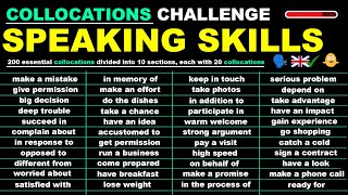 Memorise These 200 Collocations To Challenge Your English Speaking Skills [upl. by Yrohcaz]