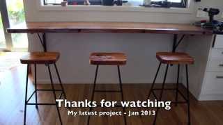 Rimu breakfast bar and stools project Jan 2014 [upl. by Jaworski]