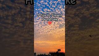 Prevent heat stroke 😞heatstroke healthtips shorts [upl. by Ynor511]