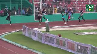 Chidi Okezie races to victory in mens 400m final to win his 3rd Nigerian title [upl. by Earahc]