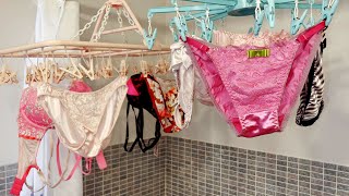 Wash and Dry  Hanging Underwear Clip Rack 3  Lingerie Underwear Collection  GLOSSY PINK [upl. by Baynebridge334]