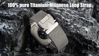 100 pure Titanium Milanese Loop Strap for Apple Watch Ultra 1 2 49mm 10 46mm 9 8 7 6 45mm 44mm [upl. by Yaffit651]