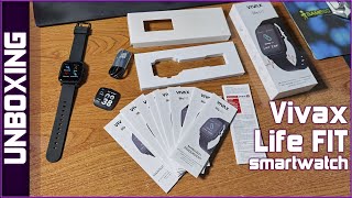 Vivax Life Fit smartwatch with thermometer  unboxing [upl. by Ebba]