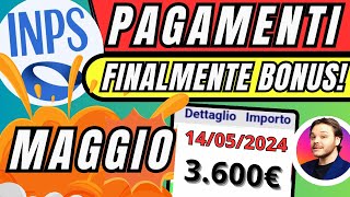 INPS PAGAMENTI🔴FINALMENTE BONUS MAGGIO✅Nuove date AUU NASPI 100€ [upl. by Audri]