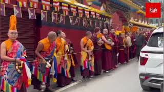 Dalai Lamas fourday sojourn in Gangtok commences with warm welcome and traditional rites [upl. by Adyl]