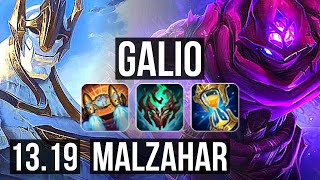 GALIO vs MALZAHAR MID  22M mastery 1200 games 8419  NA Master  1319 [upl. by Tirma48]