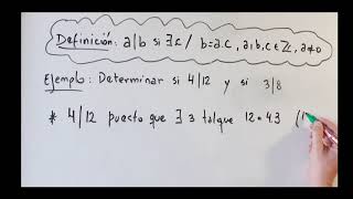 TEORÍA DE NÚMEROS MATEMÁTICA DISCRETA [upl. by Shevlo]